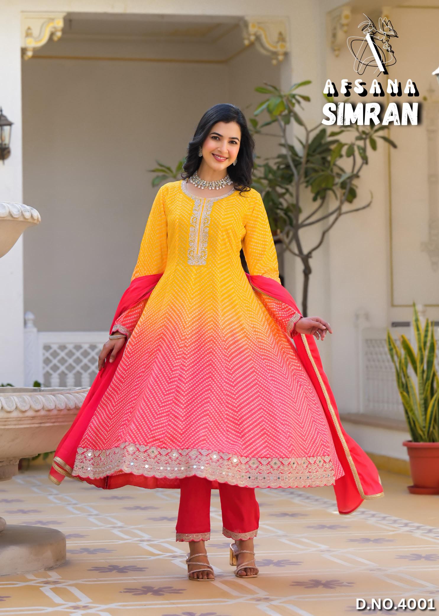 Afsana Simran catalog ready made salwar suits wholesale online