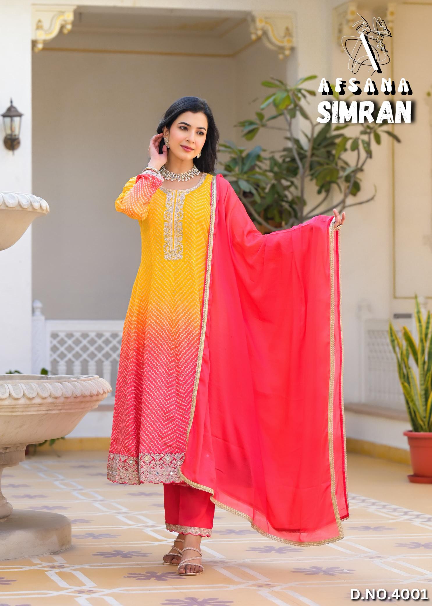 Afsana Simran catalog ready made salwar suits wholesale online