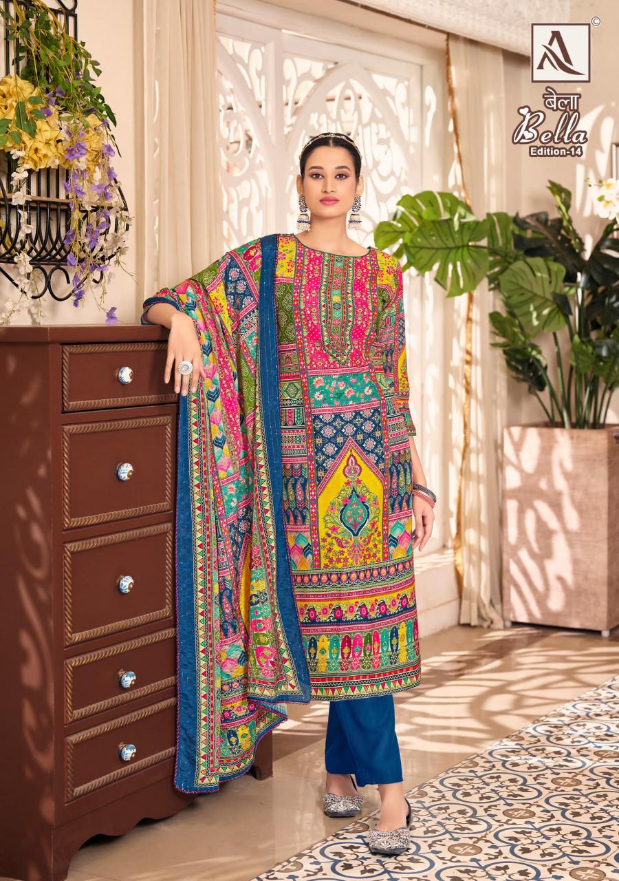 Alok Bella Vol 14 Catalog surat dress material wholesaler