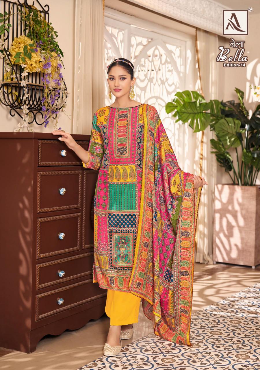 Alok Bella Vol 14 Catalog surat dress material wholesaler