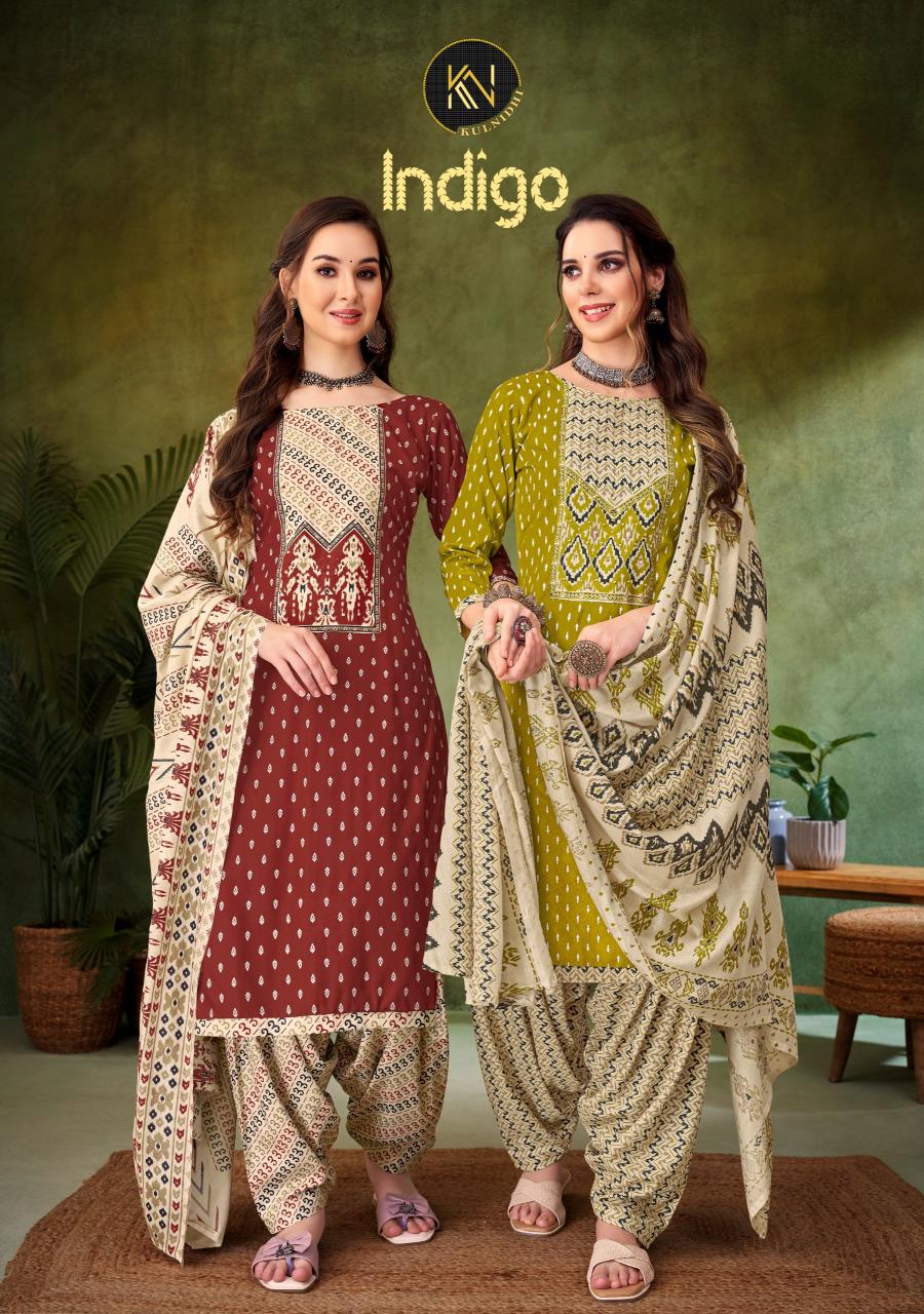 Alok Kulnidhi Indigo catalog suits dress material wholesale with price
