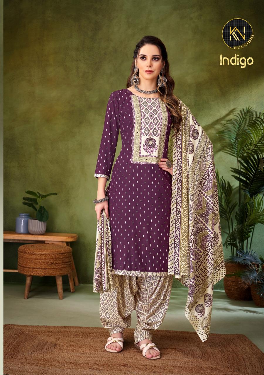 Alok Kulnidhi Indigo catalog suits dress material wholesale with price