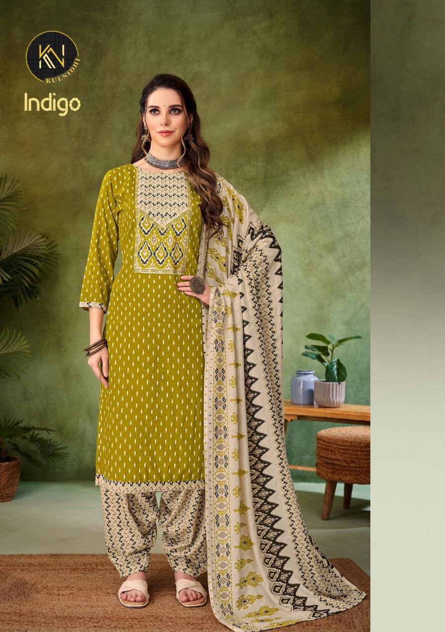 Alok Kulnidhi Indigo catalog suits dress material wholesale with price