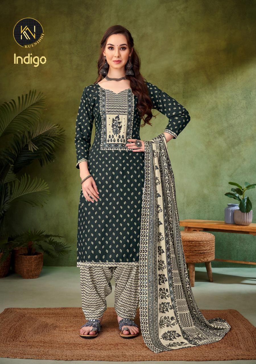 Alok Kulnidhi Indigo catalog suits dress material wholesale with price