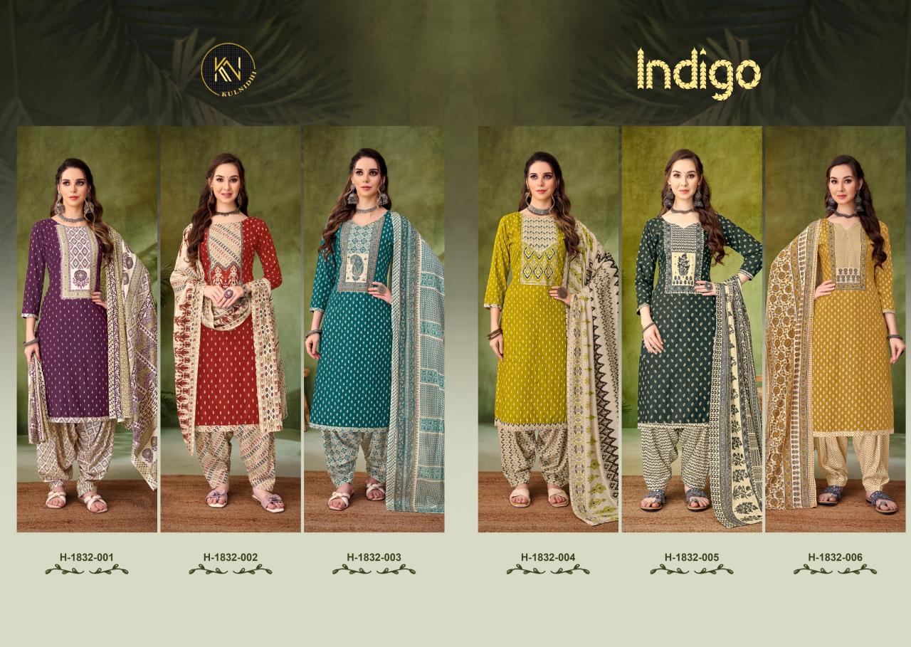 Alok Kulnidhi Indigo catalog suits dress material wholesale with price