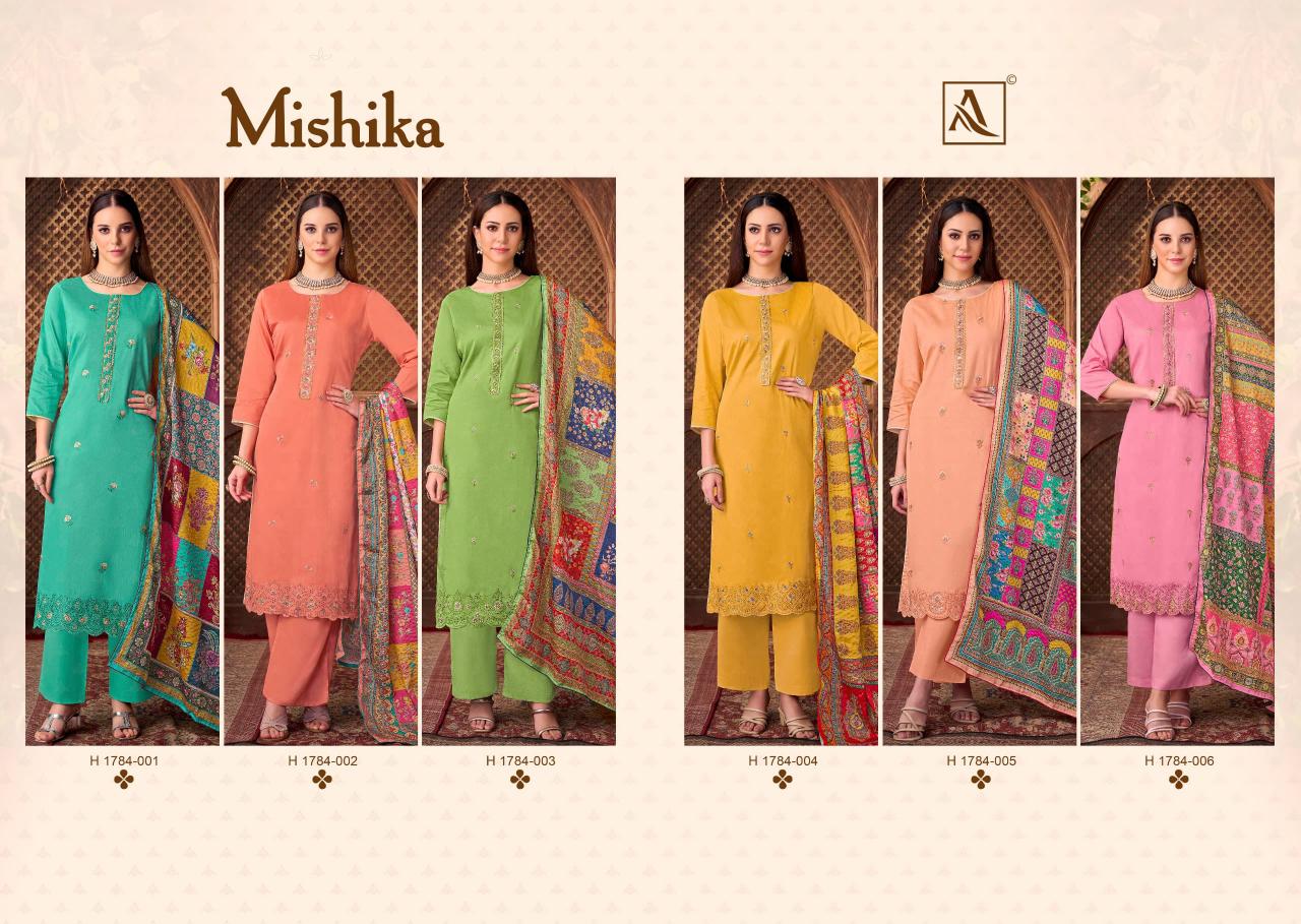 Alok Mishika Catalog surat dress material wholesale shop