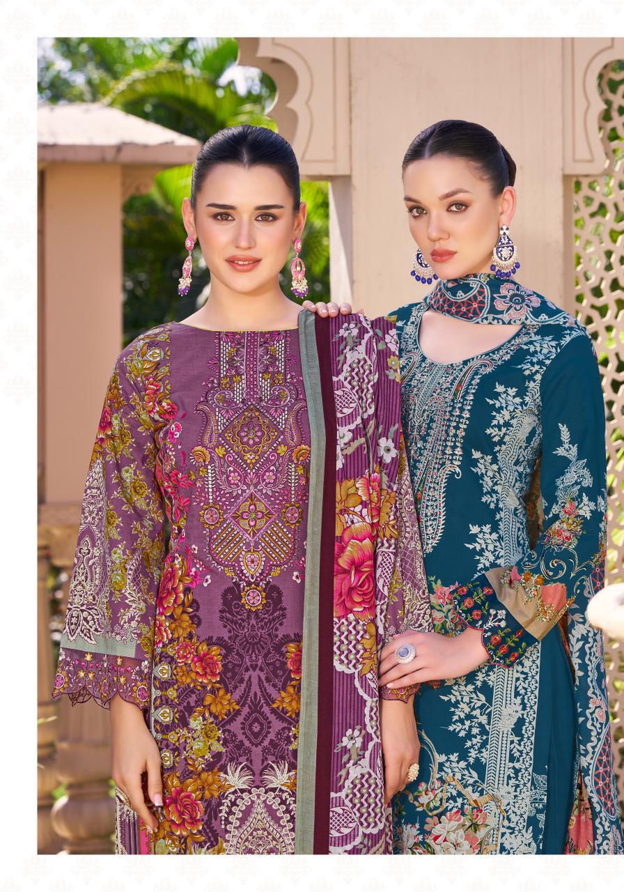 Alok Qurbat Vol 17 Catalog kantha work dress material wholesale