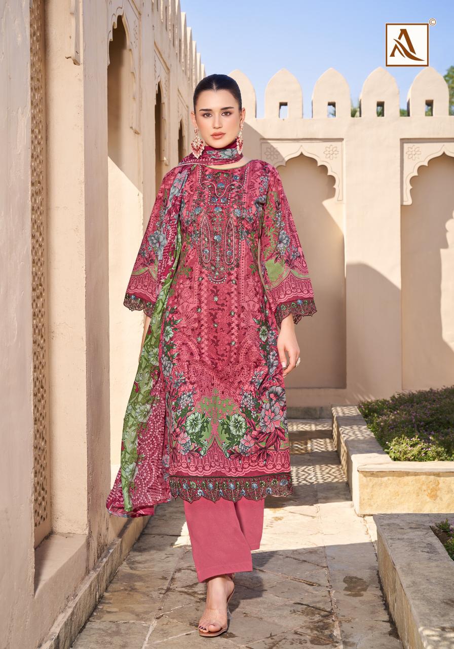  Alok Qurbat Vol 17 Catalog kantha work dress material wholesale
