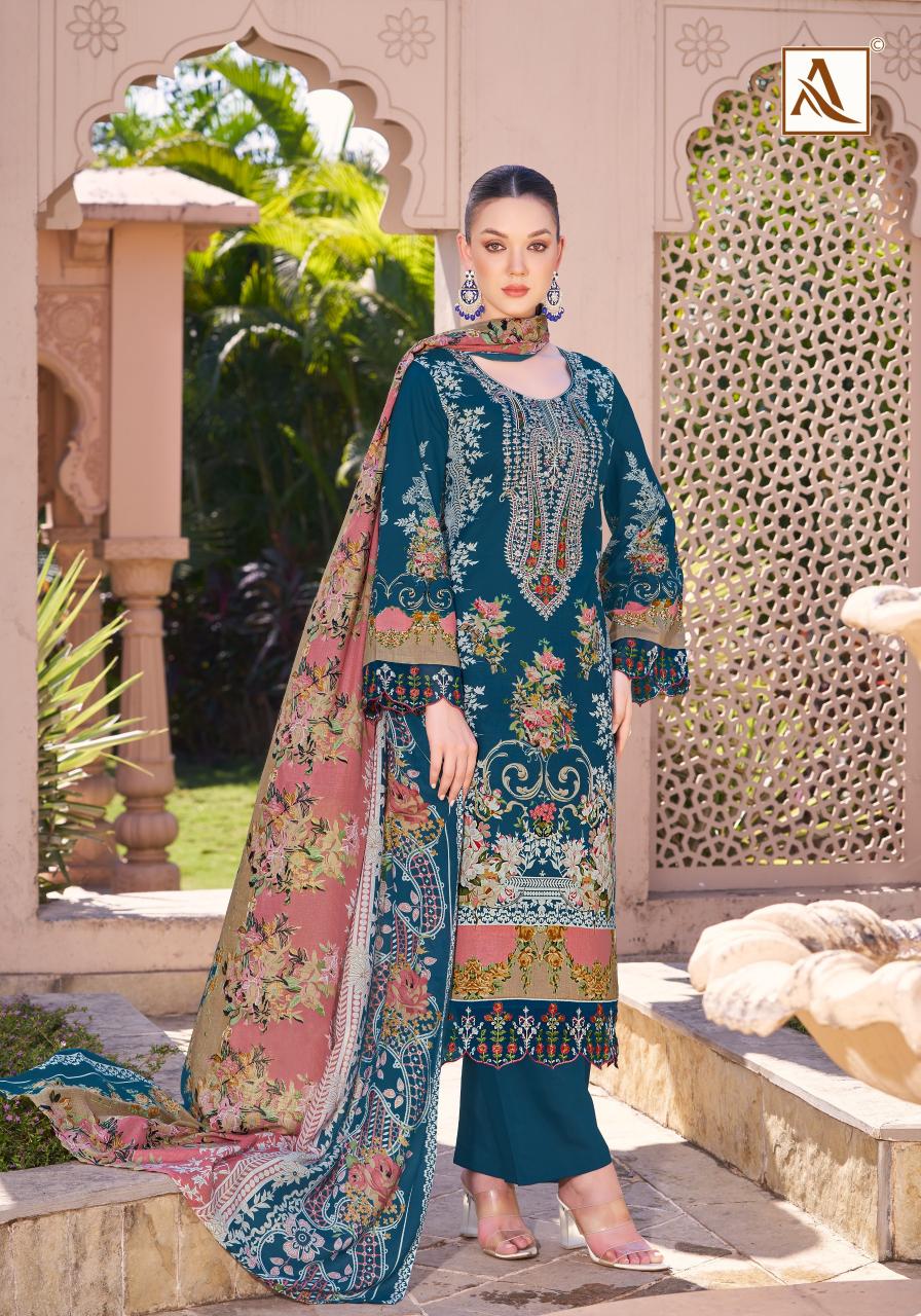  Alok Qurbat Vol 17 Catalog kantha work dress material wholesale