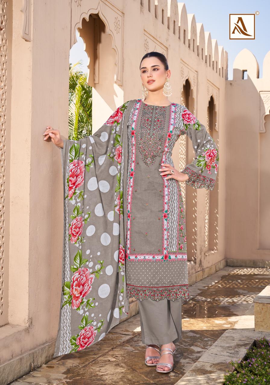  Alok Qurbat Vol 17 Catalog kantha work dress material wholesale