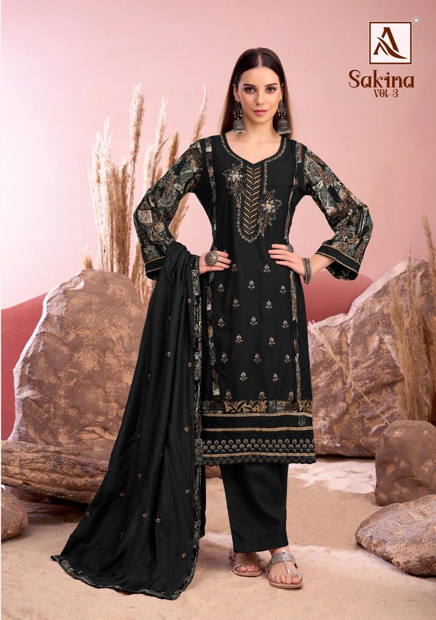 Alok Sakina Vol 3 Catalog organdy dress material wholesale
