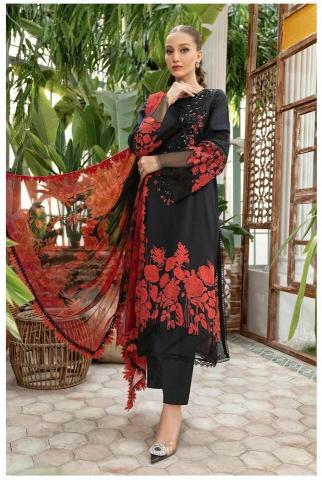 Alzohaib Az 1115 To 1128 Catalog Cotton Dupatta pakistani cut work suits
