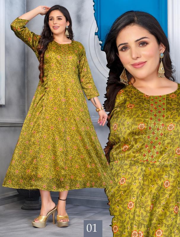 Beauty Queen Pretty Fashion VOL.0.1.2 Catalog nech design catalogue for full sleeves long kurti