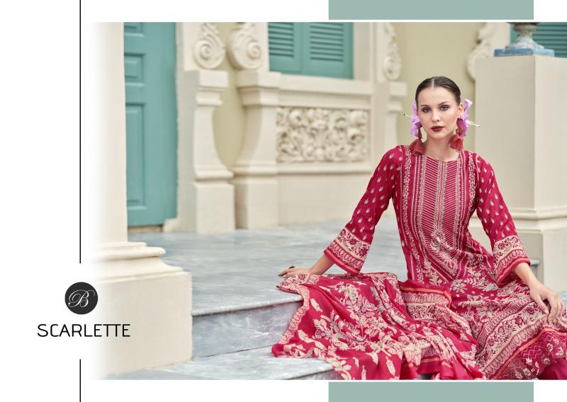 Belliza Scarlette Catalog dress materials wholesale shop in mangalagiri