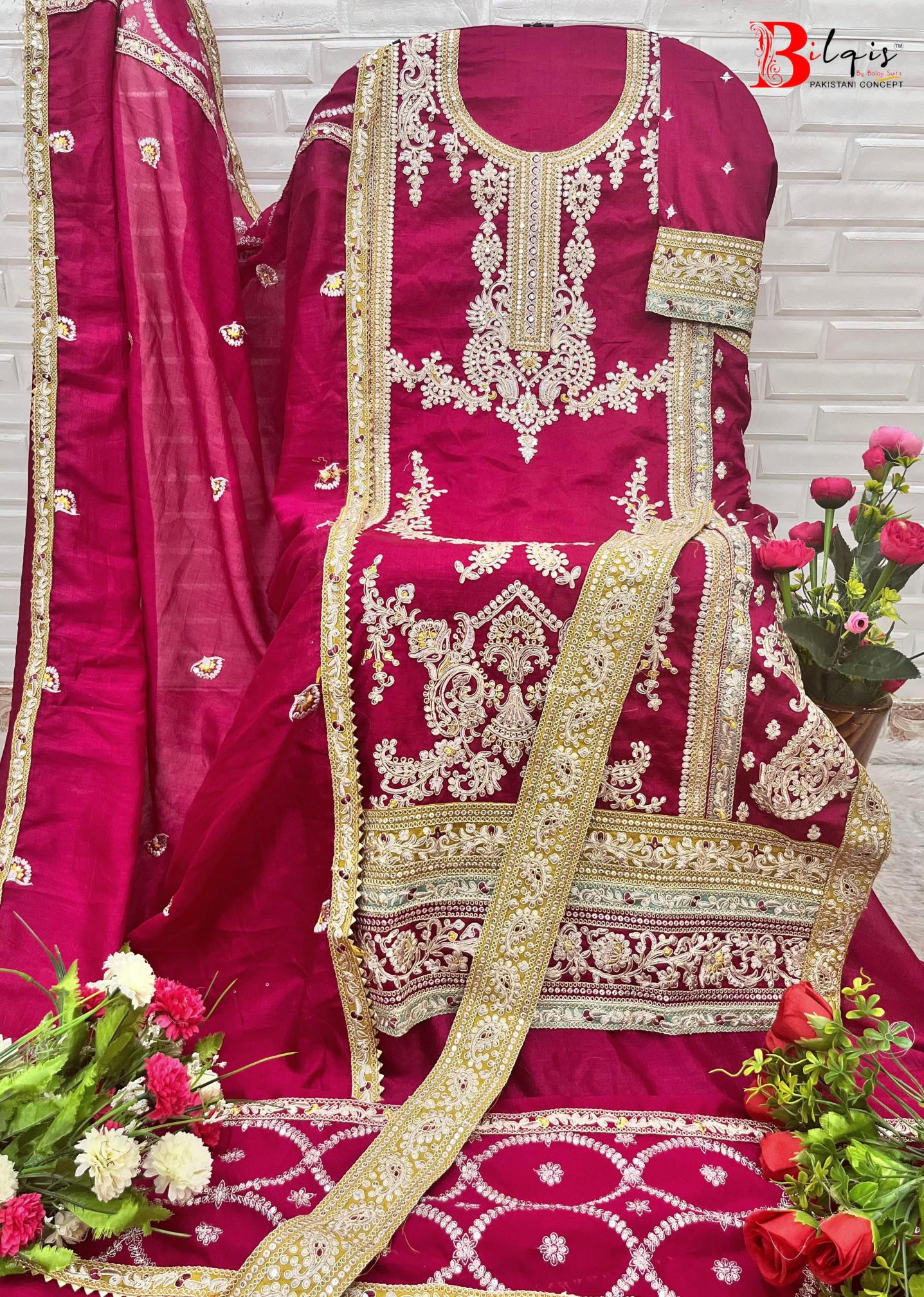 Bilqis B 104 A TO C Catalog myntra pakistani suits