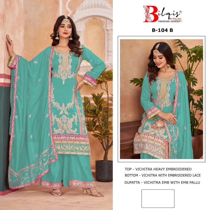 Bilqis B 104 A TO C Catalog myntra pakistani suits