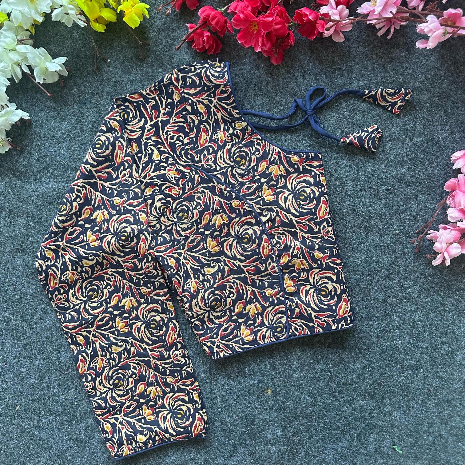 Blousewala Cotton AjrakhPrint V Neck Blouse Vol 3 blouse piece wholesale in bangalore