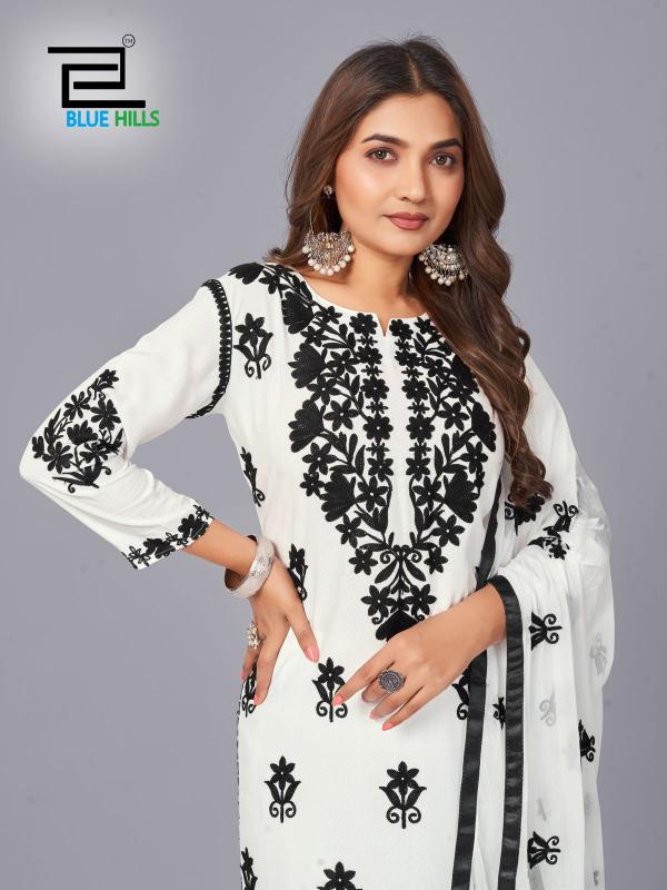 Blue Hills Black And White Vol 10 Catalog rayon kurti catalogue buy online
