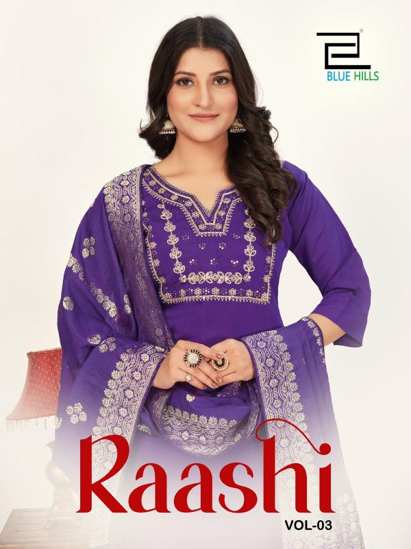 Blue hills Raashi Vol 3 Catalog chanderi kurti design catalogue