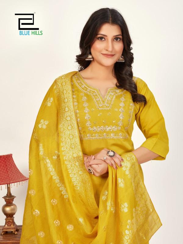 Blue hills Raashi Vol 3 Catalog chanderi kurti design catalogue