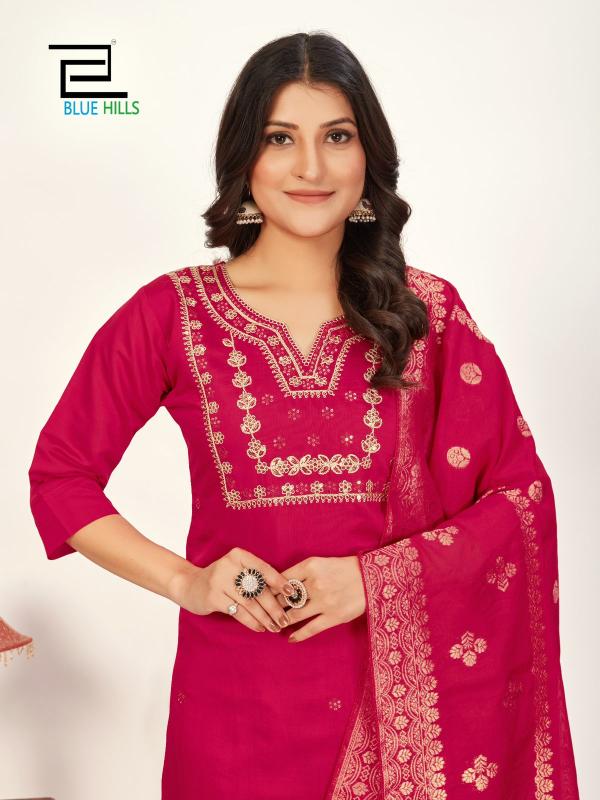 Blue hills Raashi Vol 3 Catalog chanderi kurti design catalogue