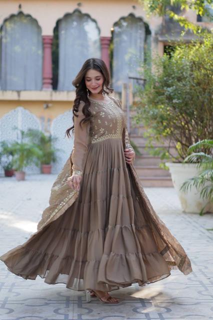 Felocity Luna Vol 14 Catalog Georgette Latest ladies kurti Gown design catalogue