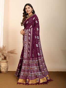 Dazira Maahi 168 Catalog Festive Wear Minakari Worked fabindia sarees online shopping india