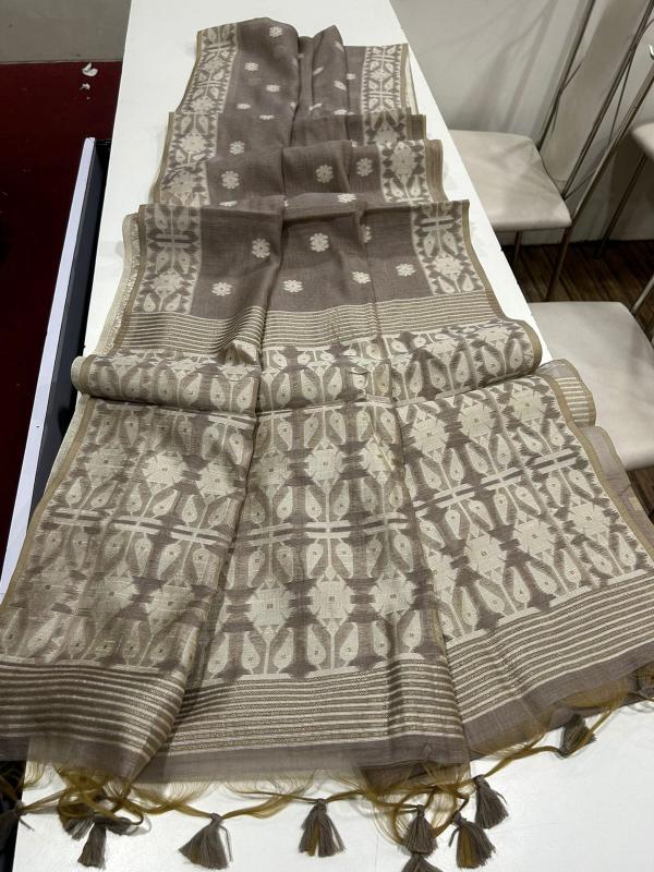 Dazira Muga Cotton Jamdani 6 Catalog wholesale sarees exporter in india