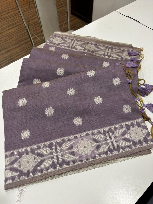 Dazira Muga Cotton Jamdani 6 Catalog wholesale sarees exporter in india