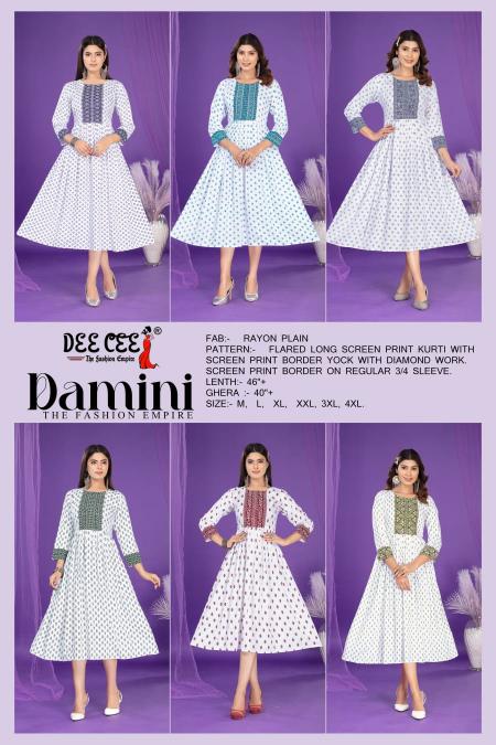 Deecee Damini Catalog Printed Rayon garmeto designer anarkali kurti catalogue online shopping