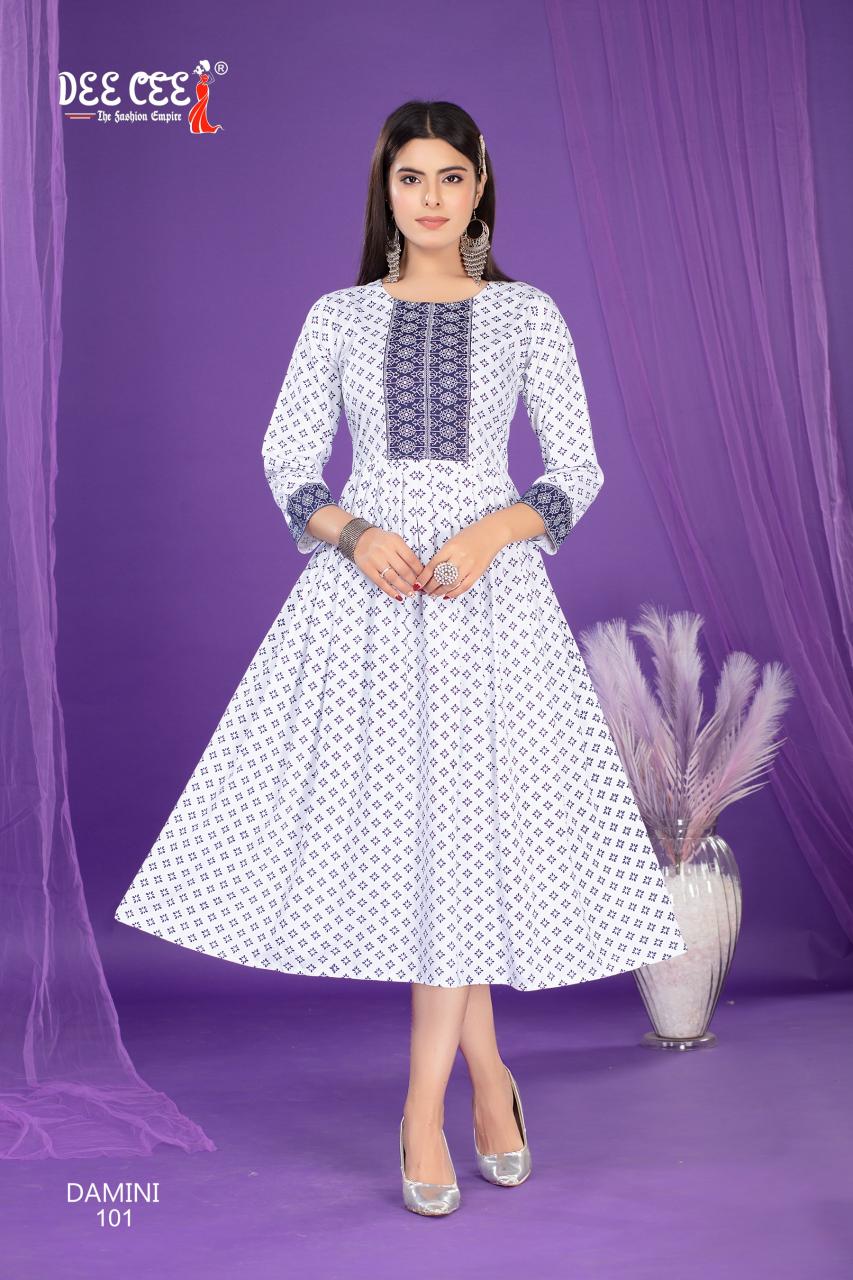 Deecee Damini Catalog Printed Rayon garmeto designer anarkali kurti catalogue online shopping