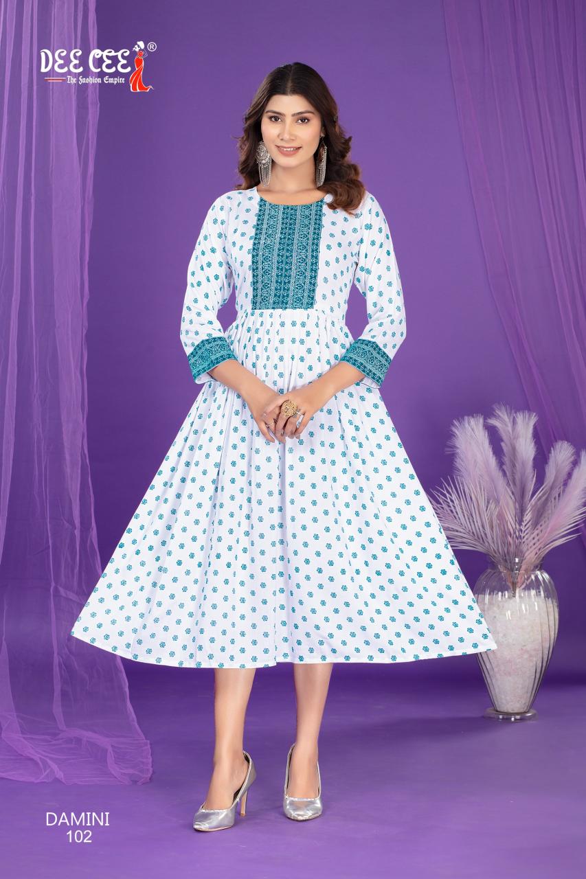 Deecee Damini Catalog Printed Rayon garmeto designer anarkali kurti catalogue online shopping