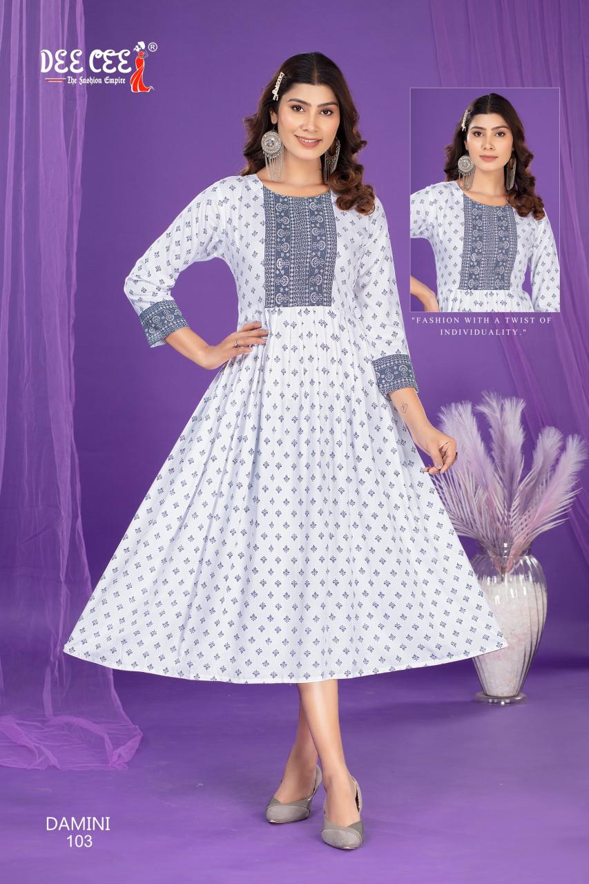 Deecee Damini Catalog Printed Rayon garmeto designer anarkali kurti catalogue online shopping