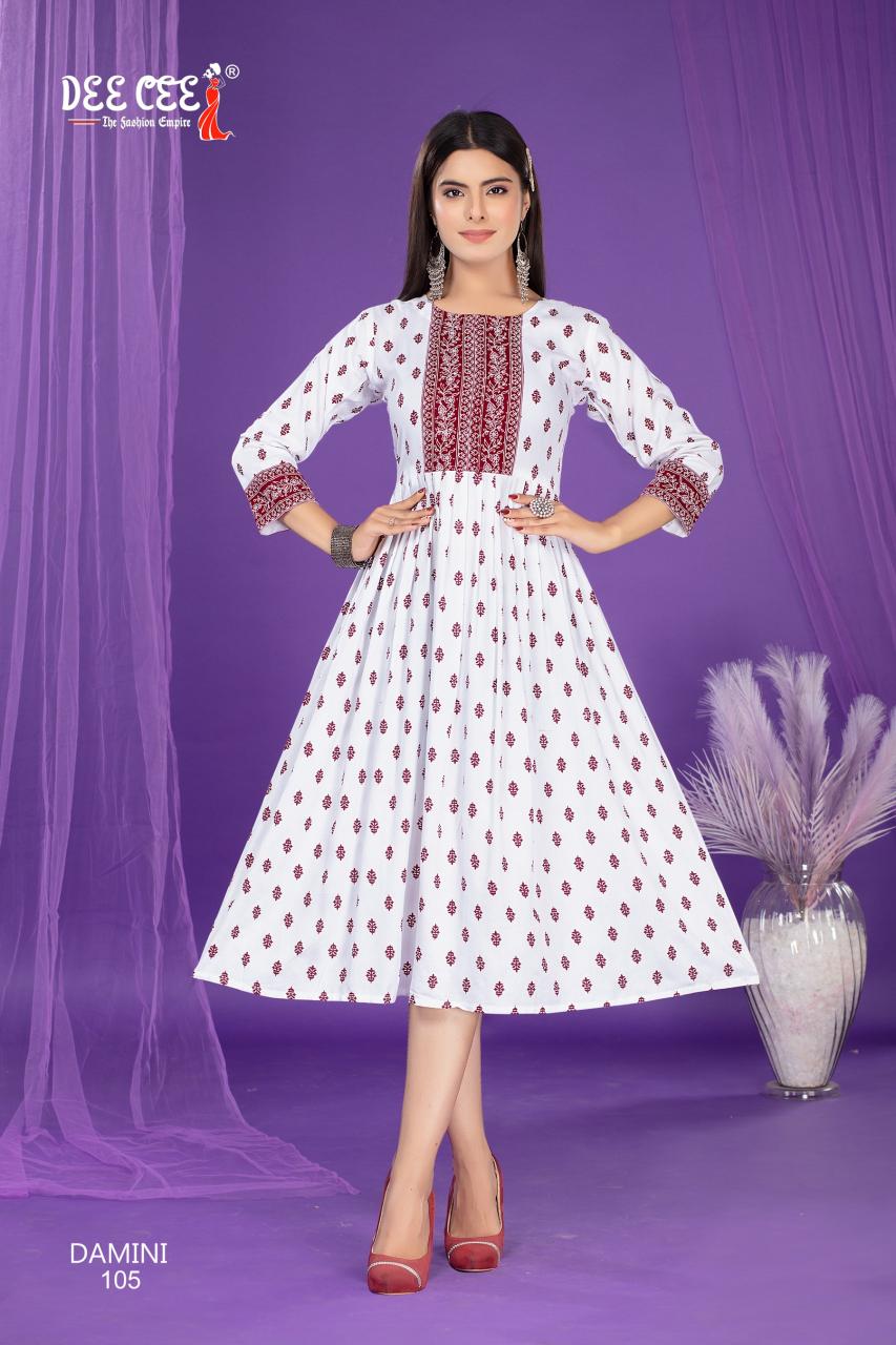 Deecee Damini Catalog Printed Rayon garmeto designer anarkali kurti catalogue online shopping