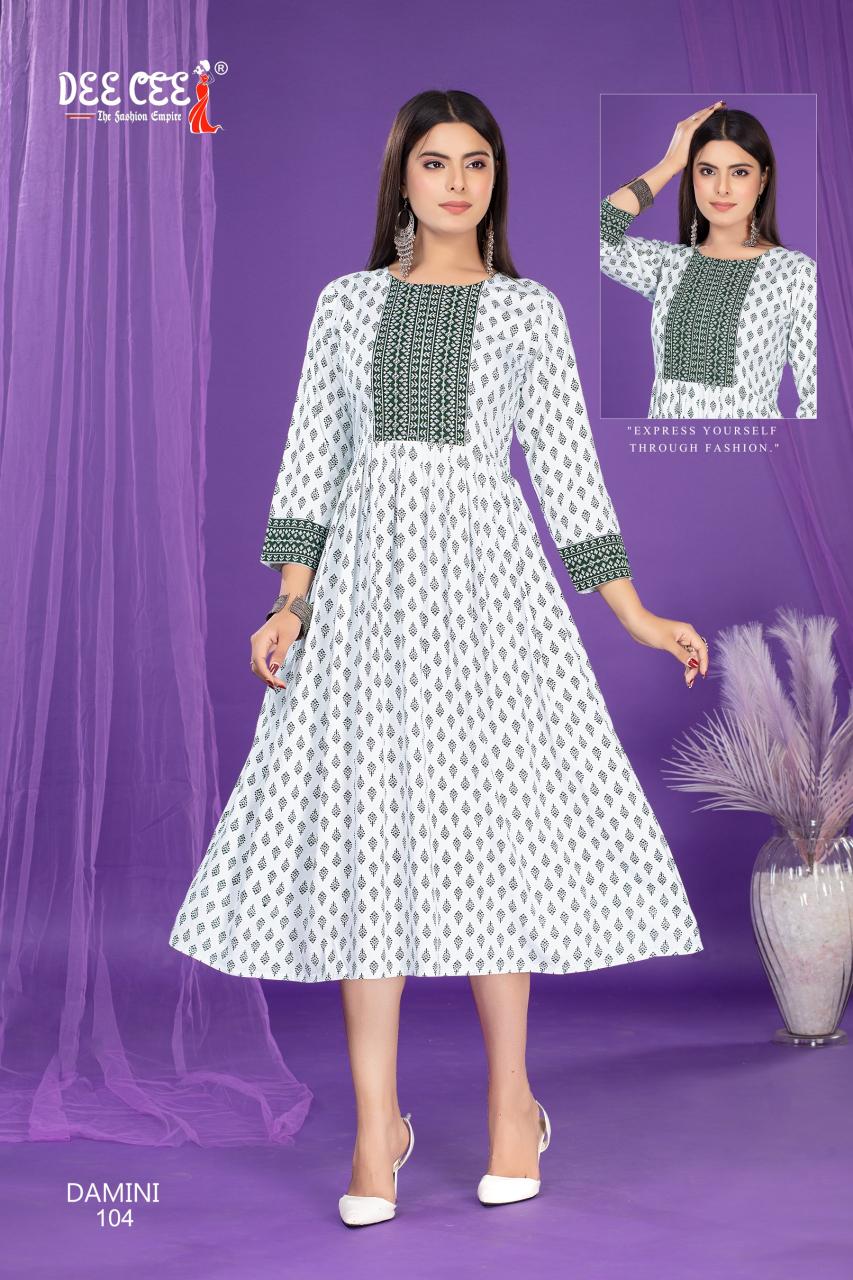 Deecee Damini Catalog Printed Rayon garmeto designer anarkali kurti catalogue online shopping