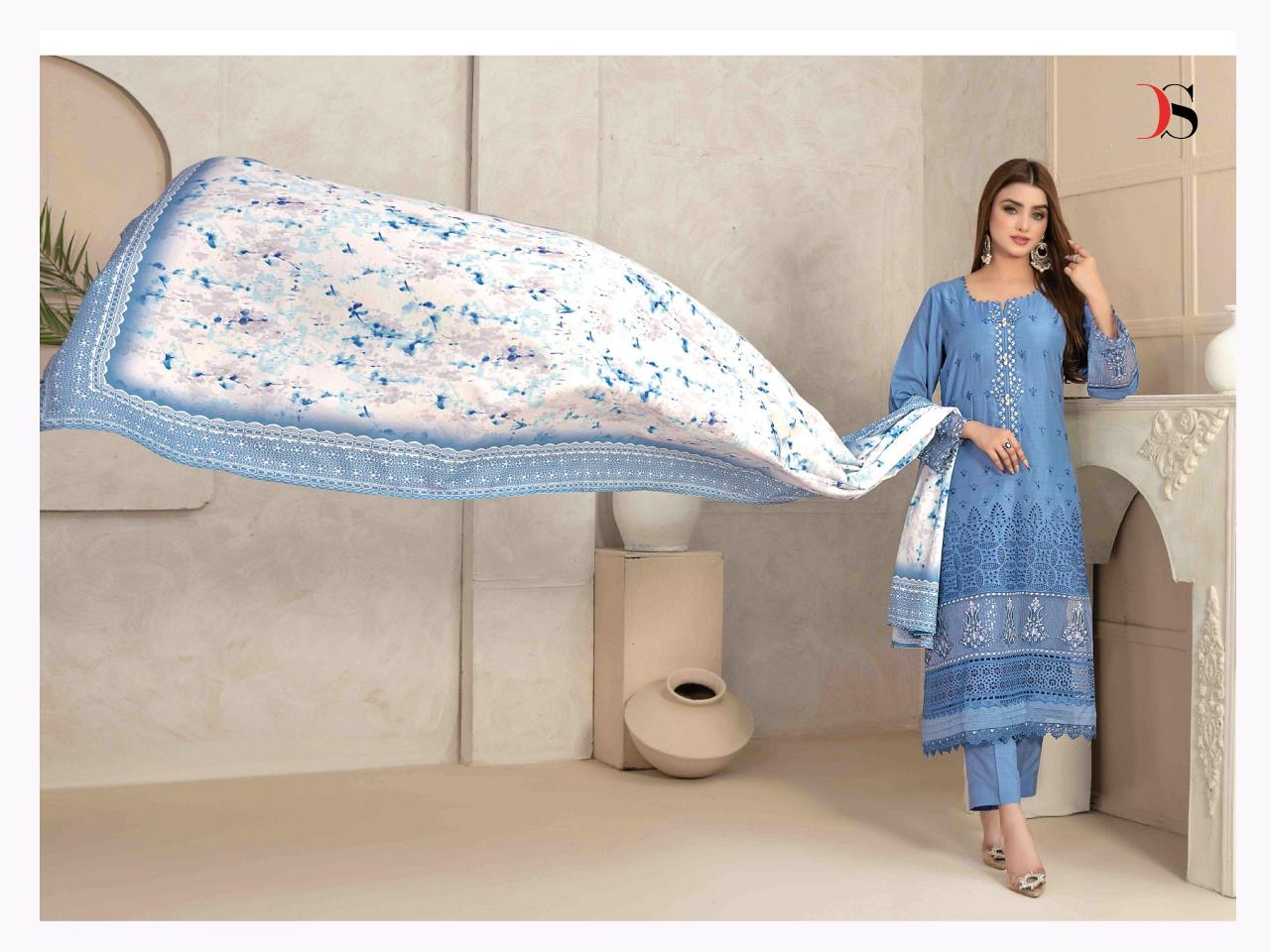 Deepsy Rangrasiya Lawn Vol 25 Vol 2 Catalog Chiffon Dupatta indiamart pakistani suits