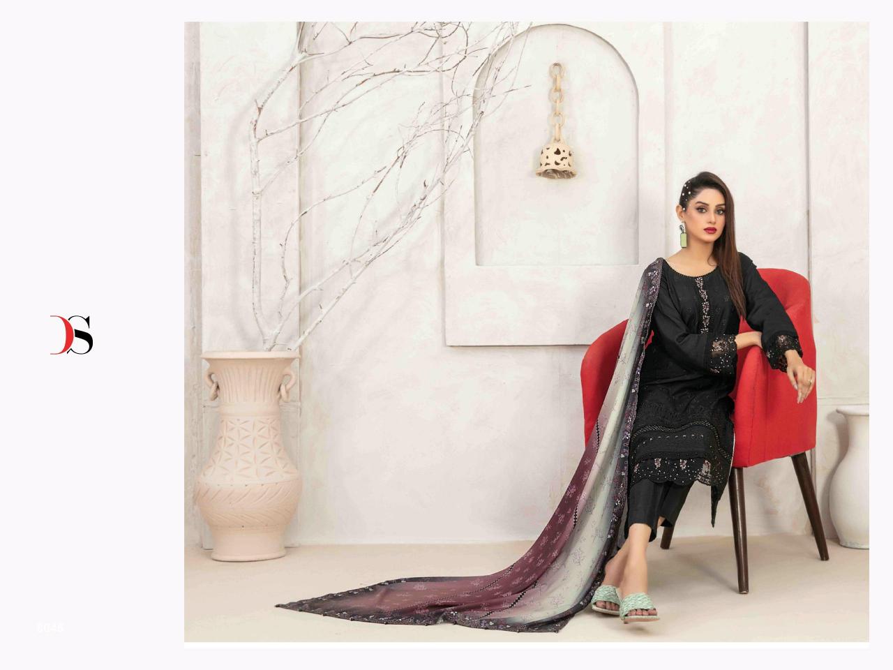 Deepsy Rangrasiya Lawn Vol 25 Vol 2 Catalog Chiffon Dupatta indiamart pakistani suits
