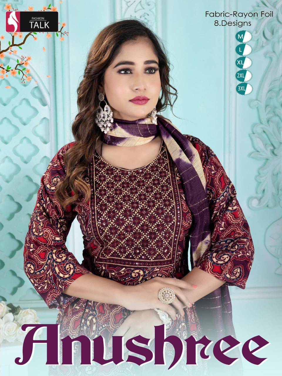 Fashion Talk Anushree Catalog kurti designs catalogue anarkali kurti