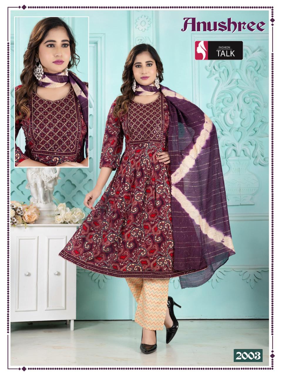 Fashion Talk Anushree Catalog kurti designs catalogue anarkali kurti