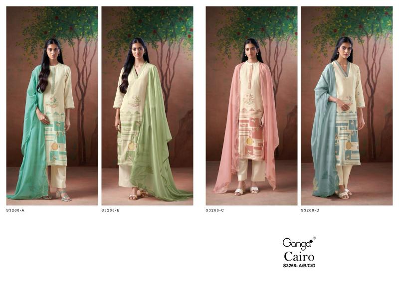 Ganga Cairo 3268 catalog lowest price salwar suit