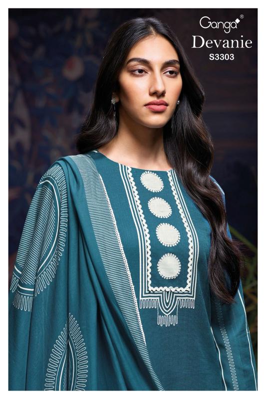 Ganga Devanie 3303 catalog cotton salwar kameez manufacturers in surat