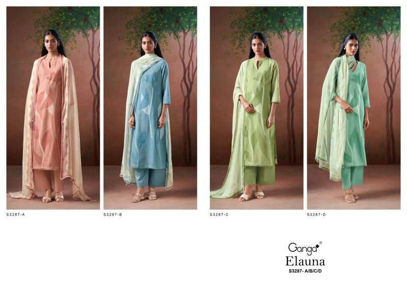 Ganga Elauna 3287 catalog best quality salwar suits