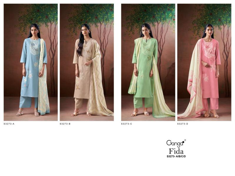 Ganga Fida 3273 catalog wholesale salwar suit market in mumbai