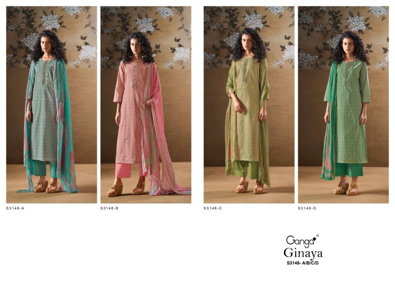 Ganga Ginaya 3146 Catalog images of latest pakistani suits