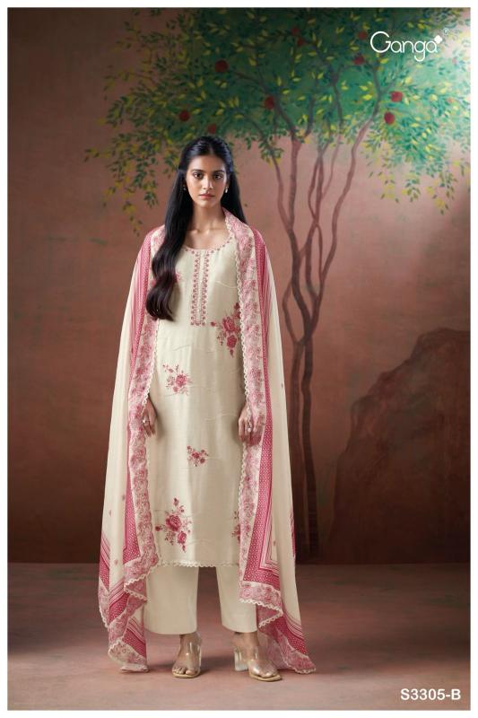 Ganga Hayla 3305 catalog salwar patterns