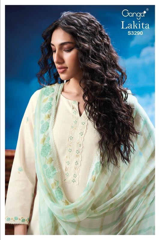 Ganga Lakita 3290 catalog pakistani cotton suits online india