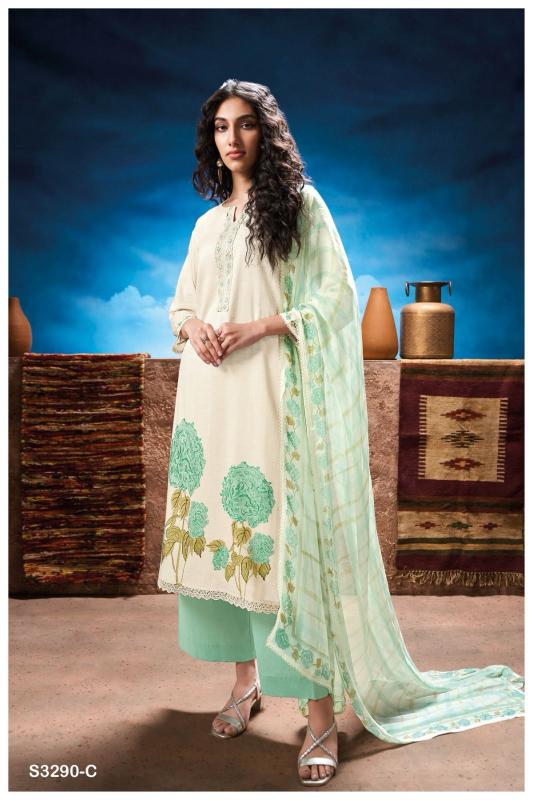 Ganga Lakita 3290 catalog pakistani cotton suits online india