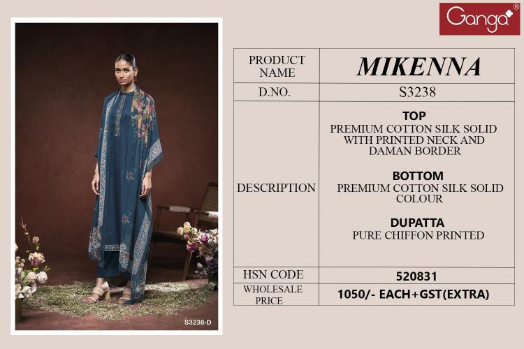 Ganga Mikenna 3238 Catalog winter suits ethnic pakistani buy online