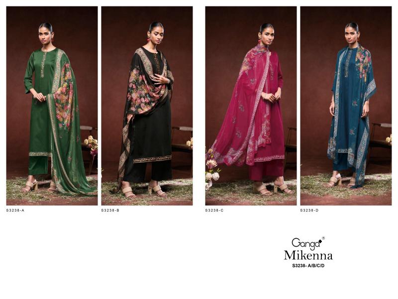 Ganga Mikenna 3238 Catalog winter suits ethnic pakistani buy online