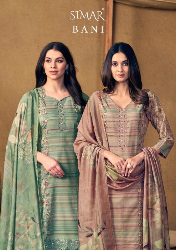 Glossy Simar Bani 5008A to 5008D Catalog simple cotton salwar suits design latest
